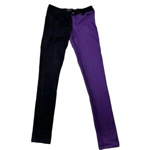 Royal Bones by Daang Goodman Color Jeans Women Size 5 Purple Black RN 78061